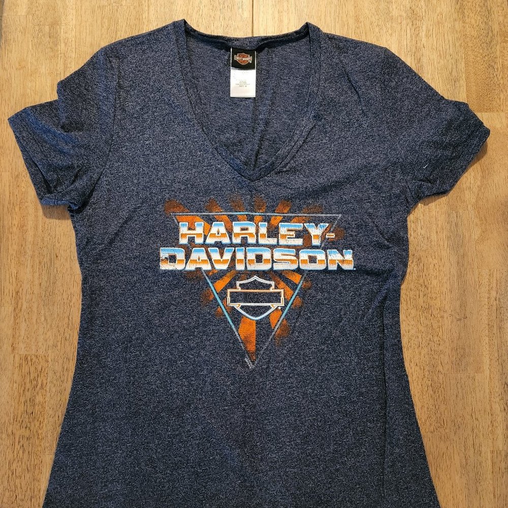 Women's Medium Harley Davidson Vee Neck Tee